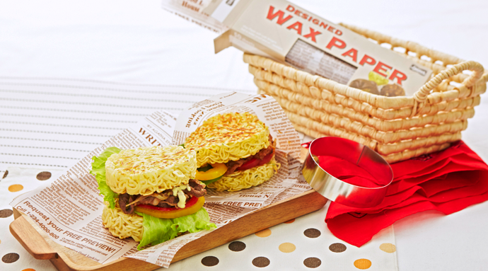 お弁当にも！焼肉ラーメンバーガー