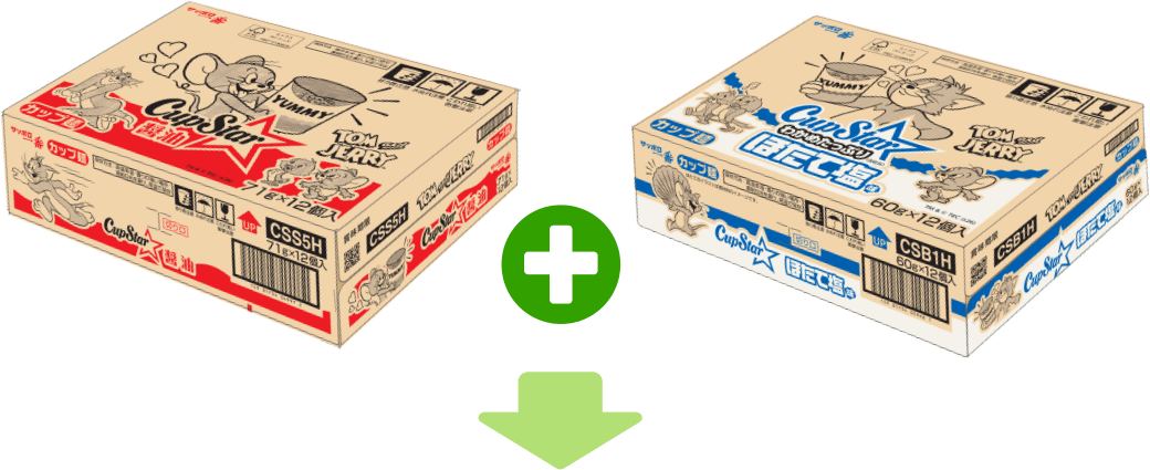 【醤油1ケース(12食入り)+ほたて塩味1ケース(12食入り) 】