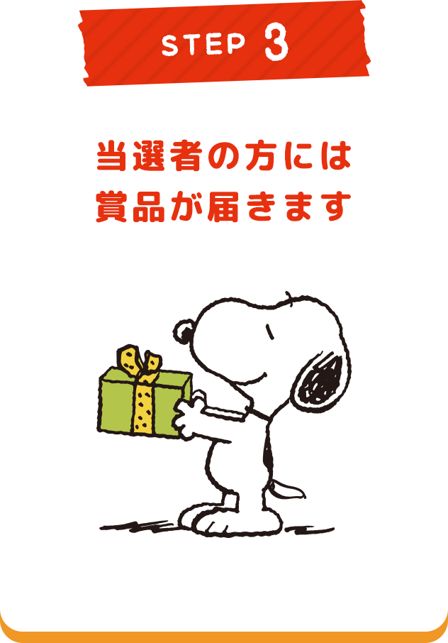 STEP3 当選者の方には賞品が届きます