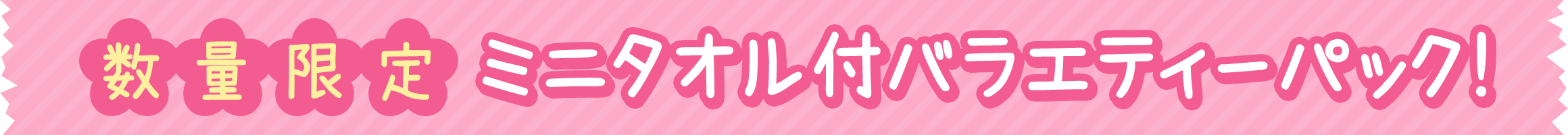 数量限定 ミニタオル付バラエティーパック！