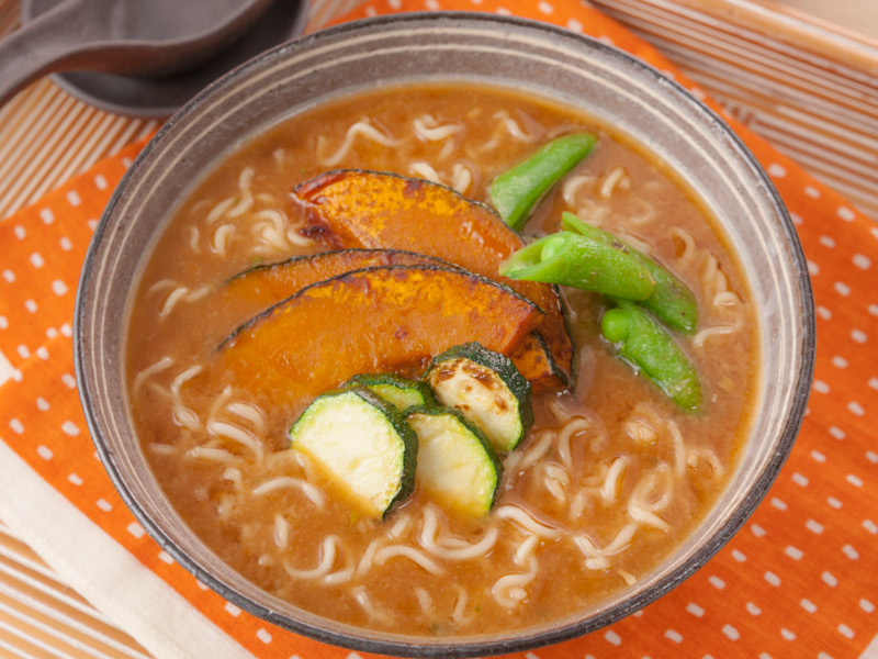 焼き野菜入り甘酒ラーメン