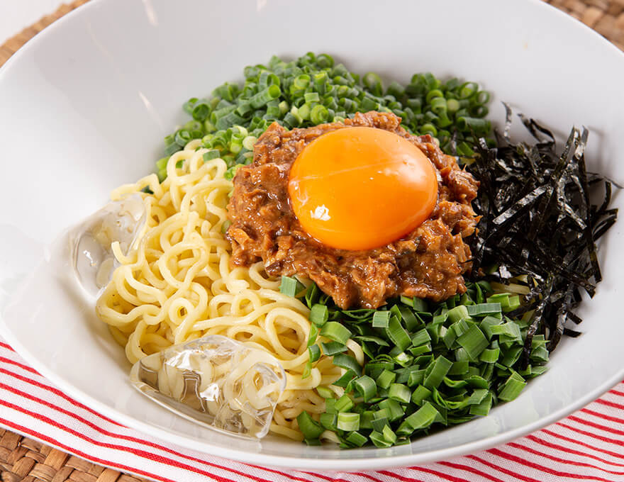 さばみそ缶で簡単！冷やし台湾風まぜそば