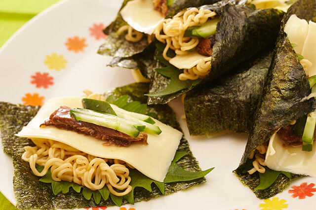 さんましそチーズ海苔巻きラーメン