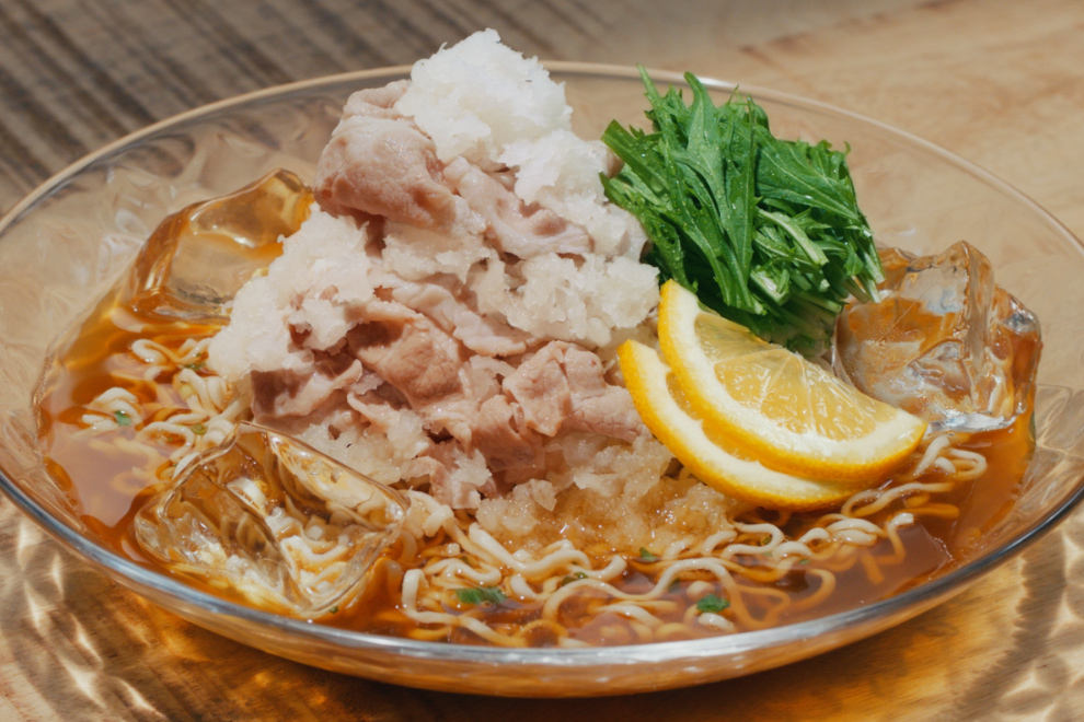 おろし豚しゃぶの冷やしラーメンしょうゆ味