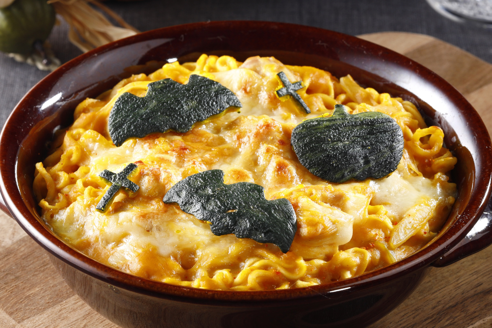 ハロウィンのかぼちゃラーメングラタン