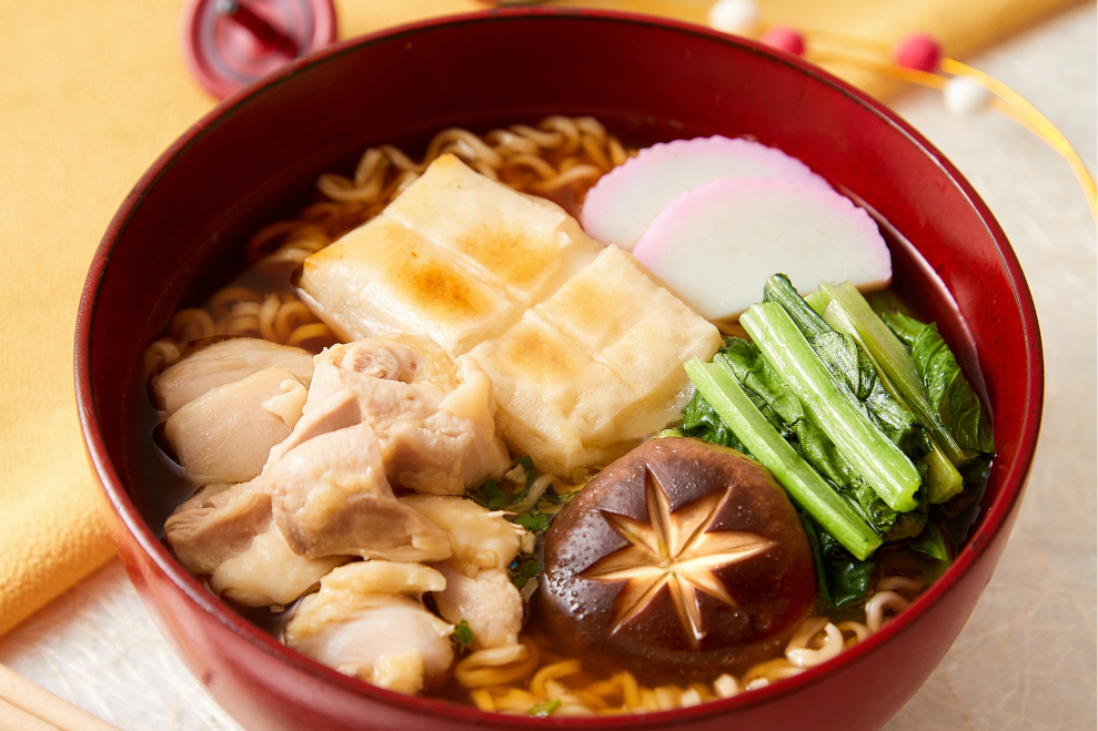 ボリューム満点 お雑煮ラーメン