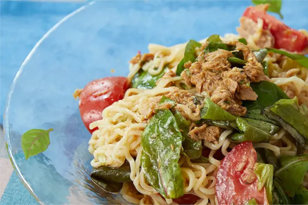 ツナとベビーリーフのイタリアンサラダ麺