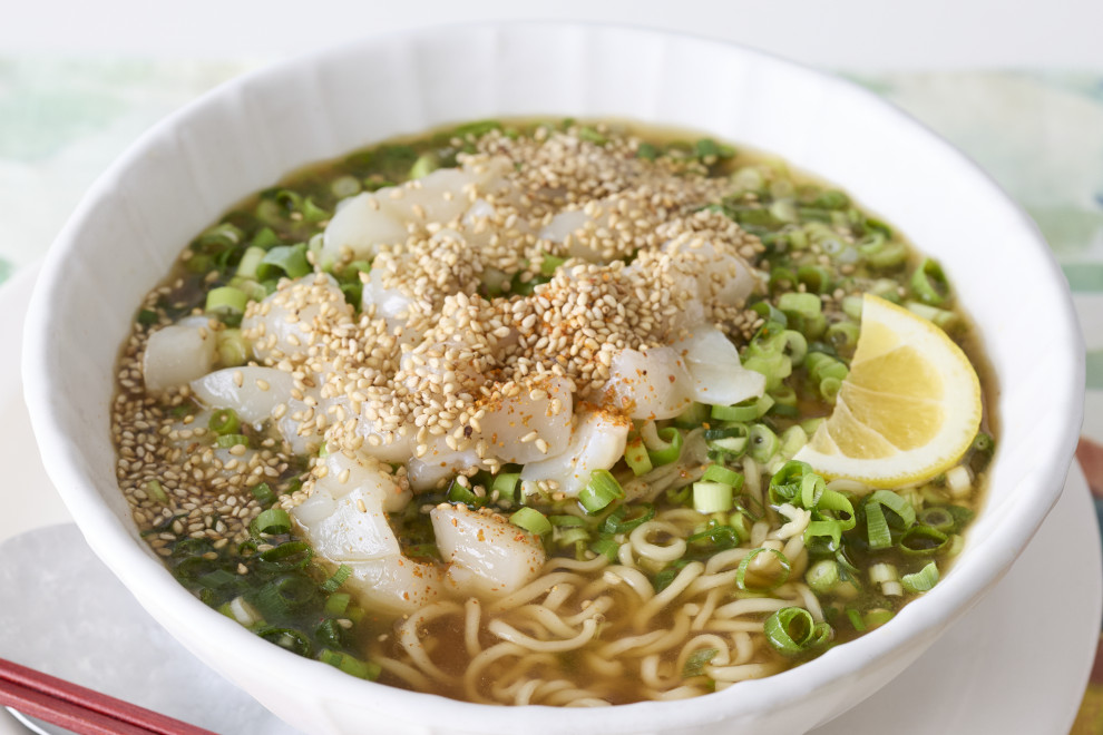 刻み帆立てのねぎみそラーメン（料理／長谷川あかり）