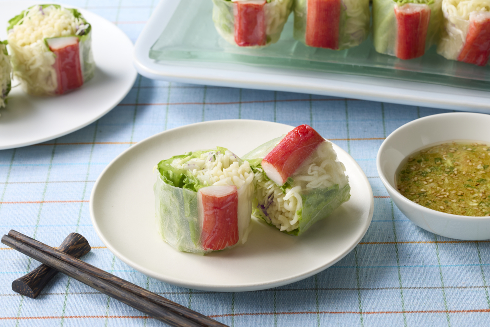 塩らーめんで生春巻き